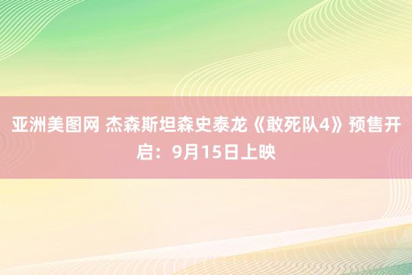 亚洲美图网 杰森斯坦森史泰龙《敢死队4》预售开启：9月15日上映