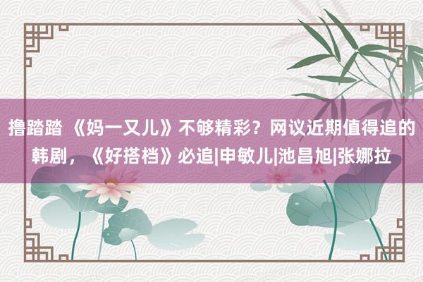 撸踏踏 《妈一又儿》不够精彩？网议近期值得追的韩剧，《好搭档》必追|申敏儿|池昌旭|张娜拉