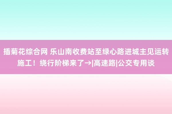 插菊花综合网 乐山南收费站至绿心路进城主见运转施工！绕行阶梯来了→|高速路|公交专用谈