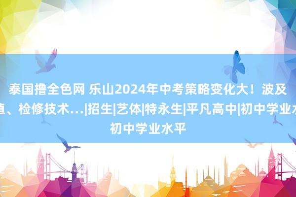 泰国撸全色网 乐山2024年中考策略变化大！波及分值、检修技术…|招生|艺体|特永生|平凡高中|初中学业水平